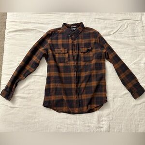 Ezekiel XL brown flannel button down.